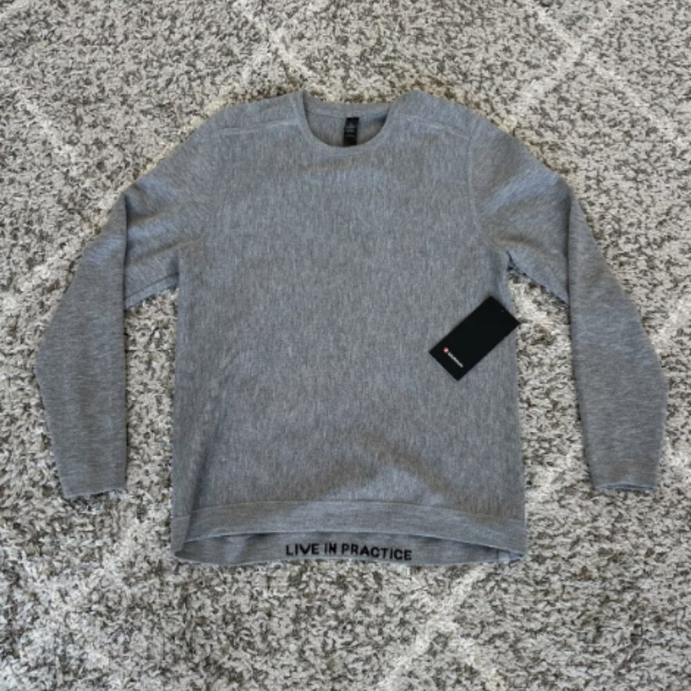 Lululemon Men’s Gray Sweater, Size XL, “Live in Practice” - New with TAGs